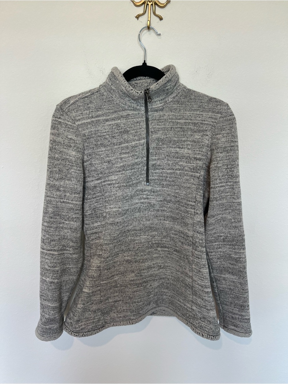 Kuhl Heathered Light Gray Quarter-Zip Pullover